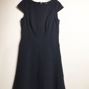CHAPS Navy Blue Fit Flare Dress Size 6